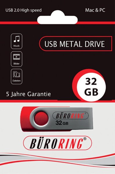 Image Speicherstick, USB 2.0 mit drehbarer Metall-Abdeckung