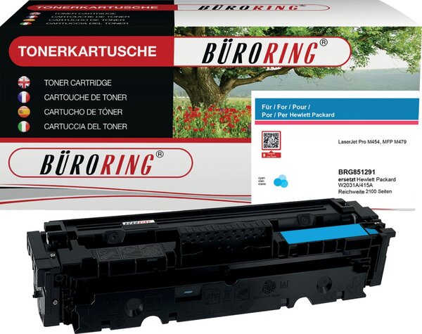 Image Toner W2031A cyan für HP Color LaserJet M450, 454, 455, 470, 479