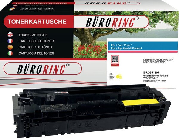 Image Toner W2212X gelb für HP Color LaserJet pro M255, MFP M283