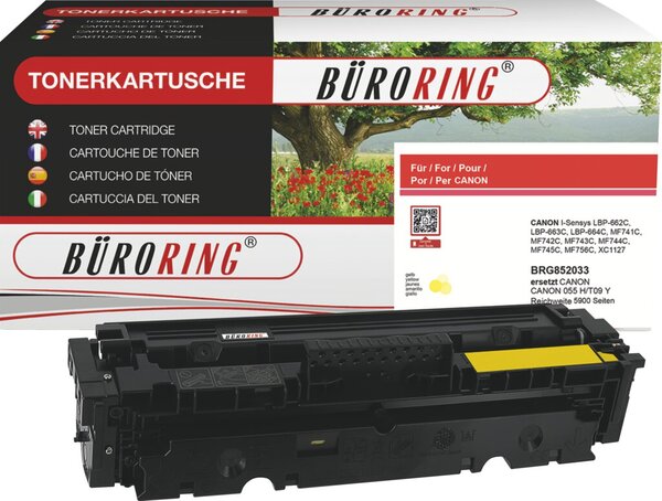 Image Toner Cartridge 055H gelb für Canon LBP-620/640 Serie/MF 640 Serie