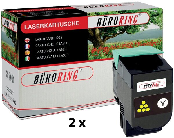 Image Toner Cartridge yellow für Lexmark CX510de, CX510dhe, CX510dthe