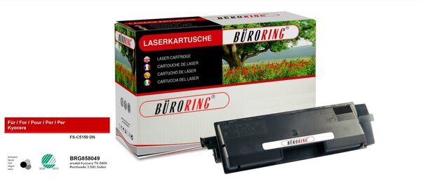 Image Toner-Kit TK-580K schwarz für Kyocera FS-C5150DN, ECOSYS P6021cdn