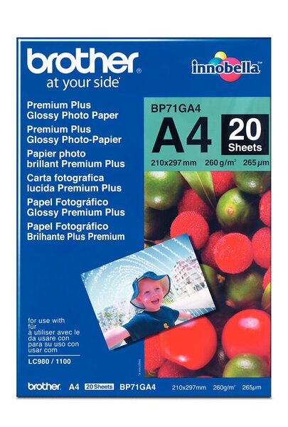 Image BROTHER BP-71GA4 Fotopapier A4 20BL