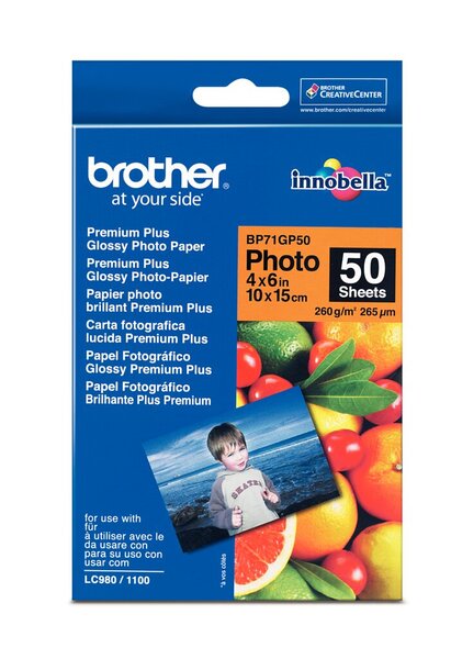 Image BROTHER BP-71GP50 Fotopapier A6 50BL