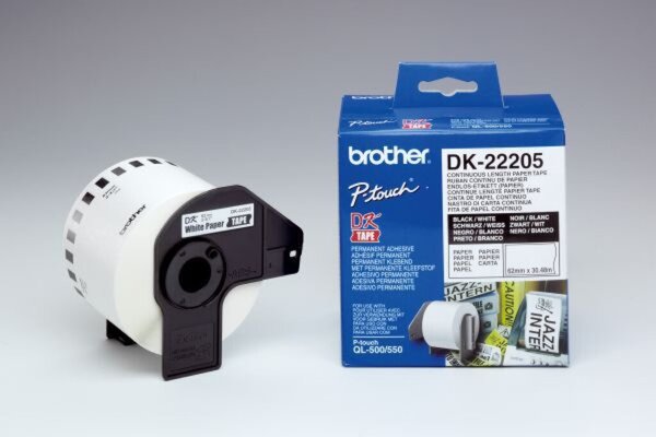 Image BROTHER DK-22205 Endlos-Etikett weiß
