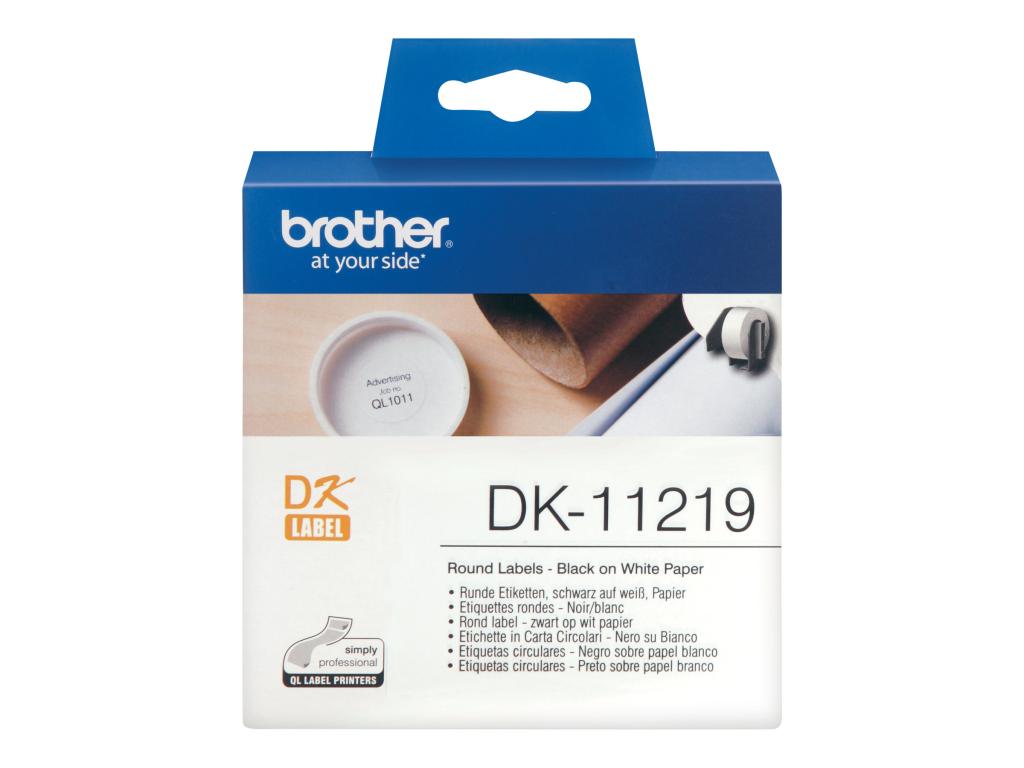 Image BROTHER Einzeletikettenrollen DK-11219 CD/DVD-Etiketten 1200Stück / Rolle Durch