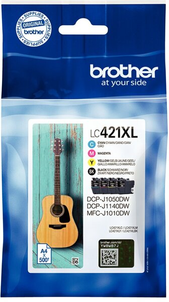 Image BROTHER Ink Brother LC-421XLVAL black/cyan/magenta/yellow