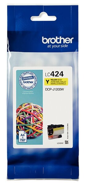 Image BROTHER LC-424Y Tintenpatrone gelb (ca. 750 Seiten)