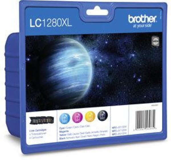 Image BROTHER LC1280XL Value Pack 4er Pack Schwarz, Gelb, Cyan, Magenta Tintenpatrone