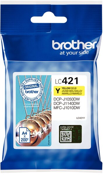 Image BROTHER LC421Y Yellow Ink Cartridge