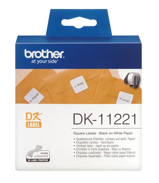 Image BROTHER Quadratische Etiketten (1000 St./Rolle) weiß 23 x 23mm
