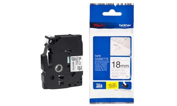 Image BROTHER Schriftbandkassette Weiß/Schwarz