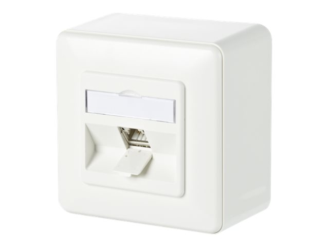 Image BTR NETCOM BTR Anschlussdose ISO/IEC Cat.6A Modul 1 Port 180°M AP reinw