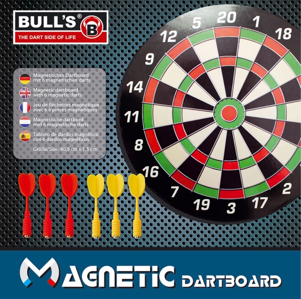 Image BULL'S Magnetic Dartboard mit 6 Pfeile, Nr: 68240
