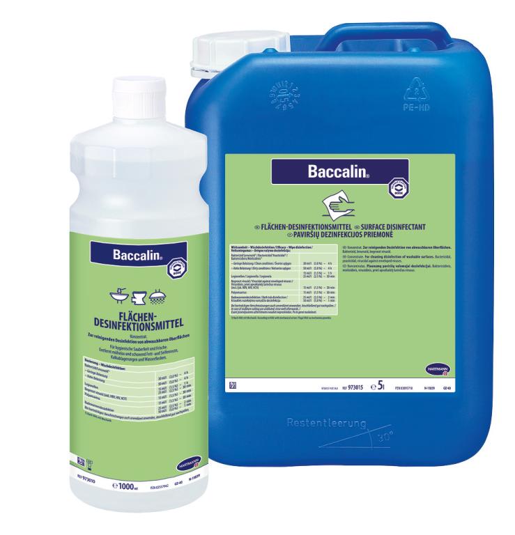 Image Baccalin | 25 Liter <br>aldehydfreier Flächen-Desinfektionsreiniger für Nassbereiche und sanitäre Einrichtungen<br>++Artikel wieder lieferbar++