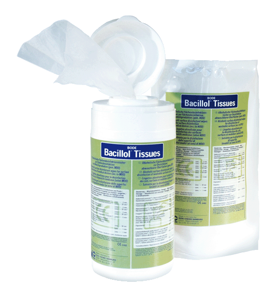 Image Bacillol Tissues Nachfüllbeutel | 100 Tücher<br>für Dose (Artikel 37125), Flächen-Desinfektionstücher, gebrauchsfertig, aldehydfrei
