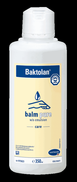 Image Baktolan balm pure | 350 ml parfümfreie W/O-Emulsion für trockene und empfindliche Haut