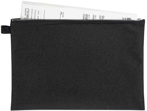 Image Bank- und Transporttasche A4, schwarz, mit Metallreißverschluss
