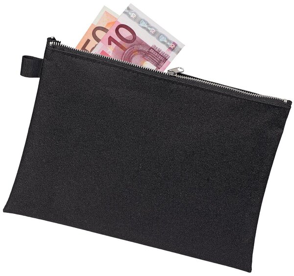 Image Bank- und Transporttasche A5, schwarz, mit Metallreißverschluss
