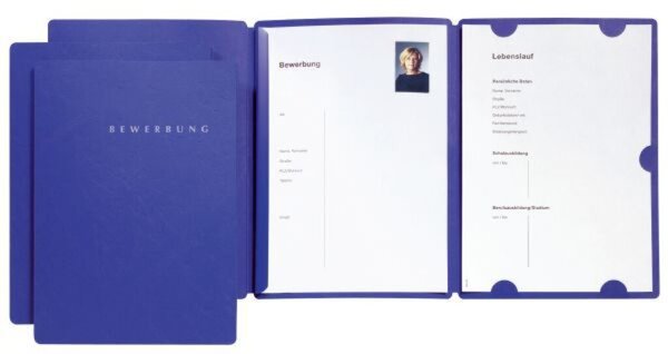 Image Bewerbungsmappe "Select" blau mit Klemmschiene