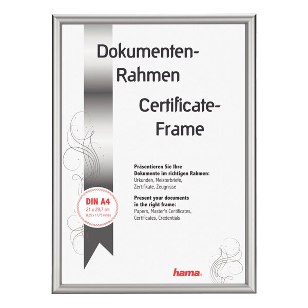 Image Bilderrahmen Detroit, Alu, 21x29,7cm, silber, Polystyrolscheibe (1mm)