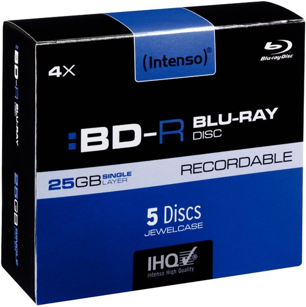 Image Bluray Intenso 25GB  5pcs Pack 4x JewelCase