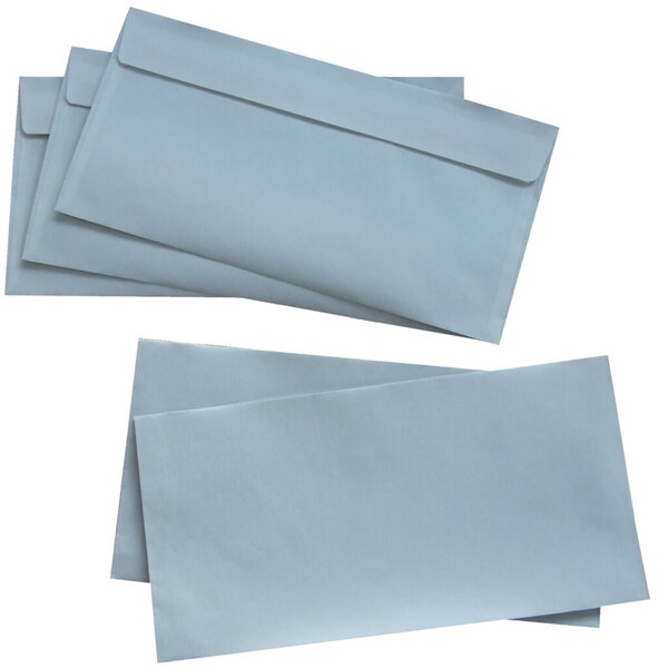 Image Briefumschlag, DIN Lang, Haftklebung, weiß, 80g, mit grauen Inndendruck