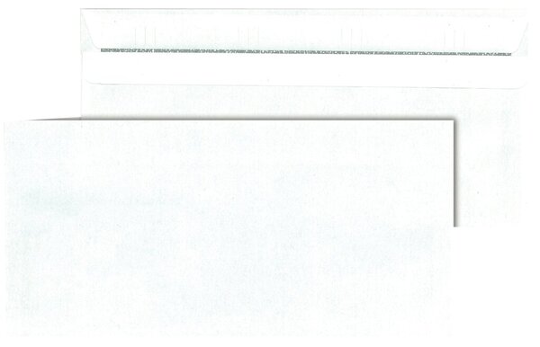 Image Briefumschlag DL ohne Fenster, SK,ws Blickdicht, Sicherheitsschlitz und