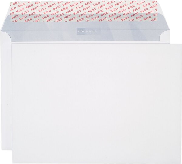 Image Briefumschlag hochweiss mit grauem Innendruck, B4, 120 g, Haftklebung.