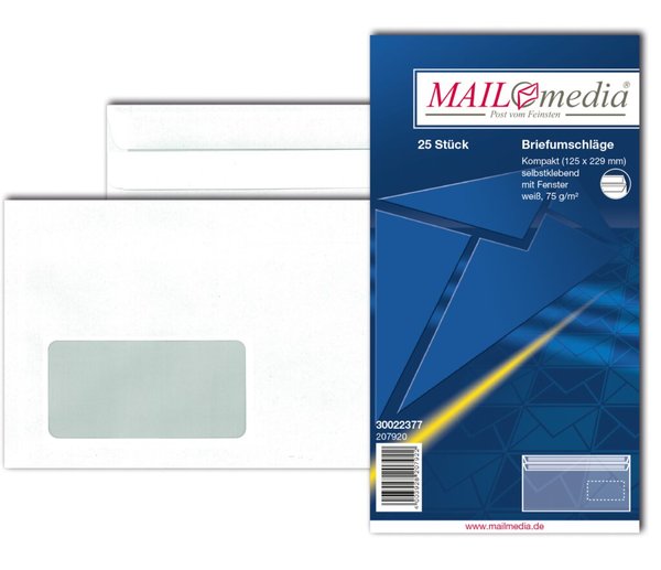 Image Briefumschlag kompakt, mit Fenster, SK, 75 g/qm, weiß