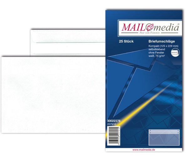 Image Briefumschlag kompakt, ohne Fenster, SK, 75 g/qm, weiß