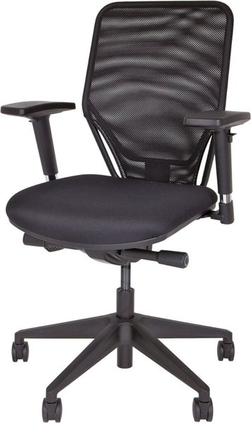 Image Bürodrehstuhl Optime, schwarz, netzbespannte Rückenlehne,