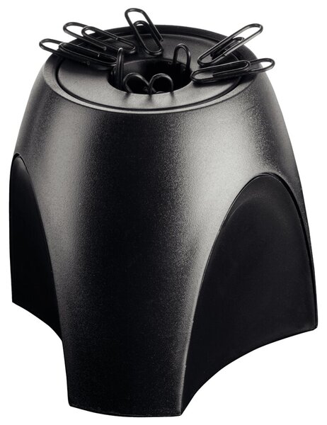 Image Büroklammernspender DELTA schwarz/ silber magnetisch