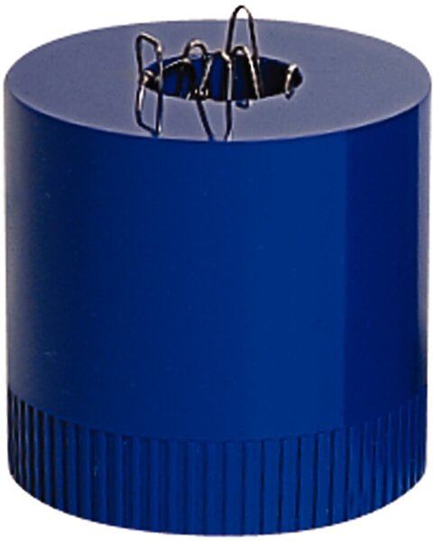 Image Büroklammernspender clipboy royalblau magnetisch mit Klammern
