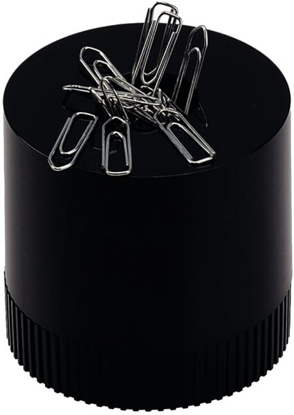 Image Büroklammernspender clipboy schwarz magnetisch mit Klammern