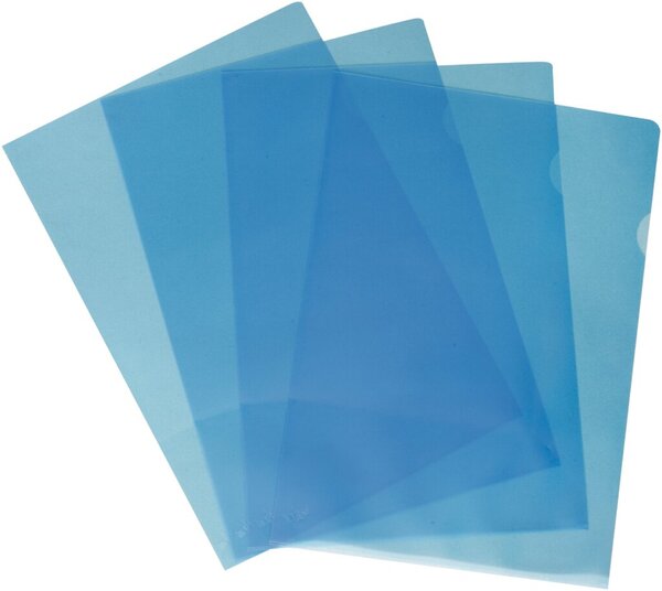 Image Büroring Aktenhüllen, genarbt, blau, Sichtmappe 120my, PP-Folie