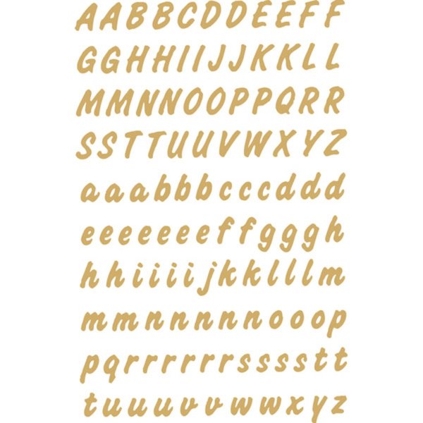 Image Buchstaben 8mm A-Z wetterfest gold Folie transparent gold 2Bl 1Pack