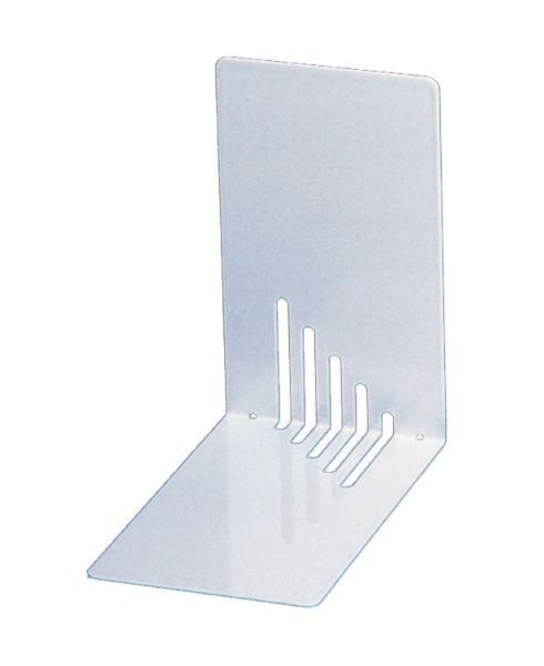 Image Buchstütze Metall weiß schmal 14x14x8,5cm, 1 Paar