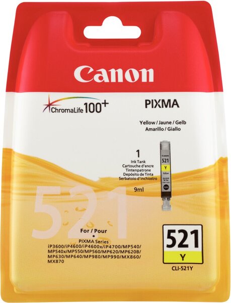 Image CANON CLI 521Y Gelb Tintenbehälter