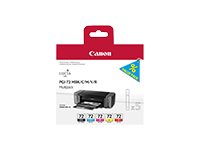 Image CANON PGI 72 MBK/C/M/Y/R Multipack 5er Pack Gelb, Cyan, Magenta, Rot, mattschwa