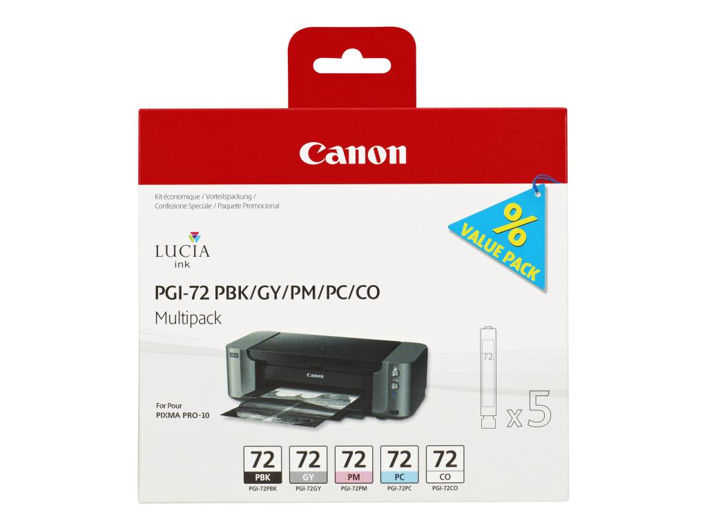 Image CANON PGI 72 PBK/GY/PM/PC/CO Multipack 5er Pack Grau, Photo schwarz, Photo Cyan