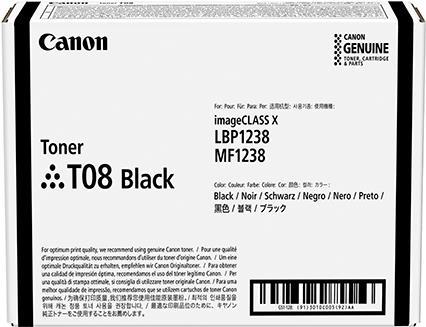 Image CANON T08 - Schwarz - Original - Tonerpatrone - für i-SENSYS X 1238i, X 1238iF,