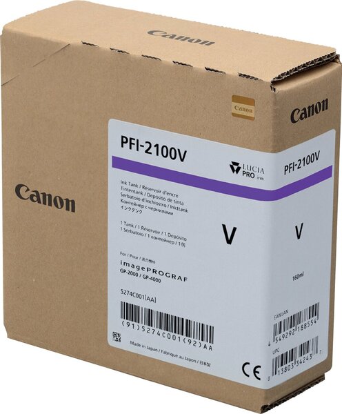 Image Tintenpatrone PFI-2100 Violett GP-4000, GP-2000