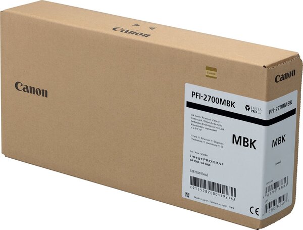 Image Tintenpatrone PFI-2700 Matt Schwarz PRO-2600, PRO-4600, PRO-6600