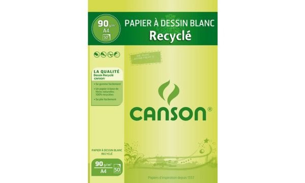 Image CANSON Malblock Recycling, DIN A4, 90 g/qm, 50 Blatt (5297375)