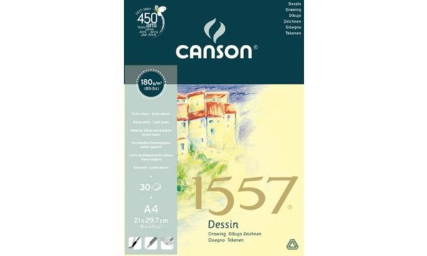 Image CANSON Skizzenblock 1557, DIN A4, 1 80 g/qm, rein weiß (5067509)