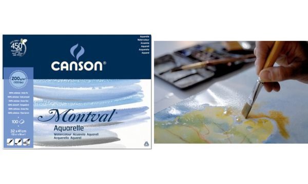Image CANSON Zeichenpapier-Block Montval , 240 x 320 mm, 200 g/qm (5297794)