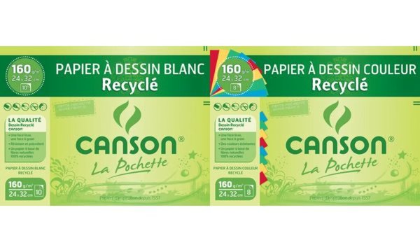 Image CANSON Zeichenpapier Recycling, wei ß, 240 x 320 mm, 160 g/qm (5297349)