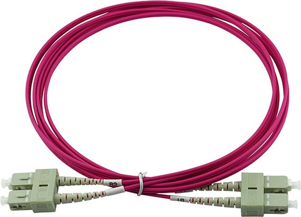 Image CBO BlueOptics LWL Patchkabel SC / SC MM OM4 magenta 1,0m