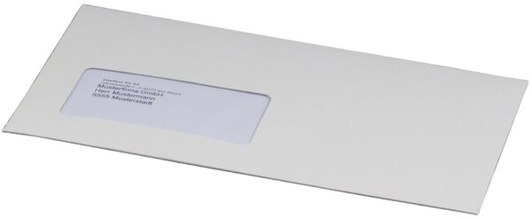 Image CD/DVD-Kuvert mit Fenster, hk weiß, Innenmaß: 225x125x12mm